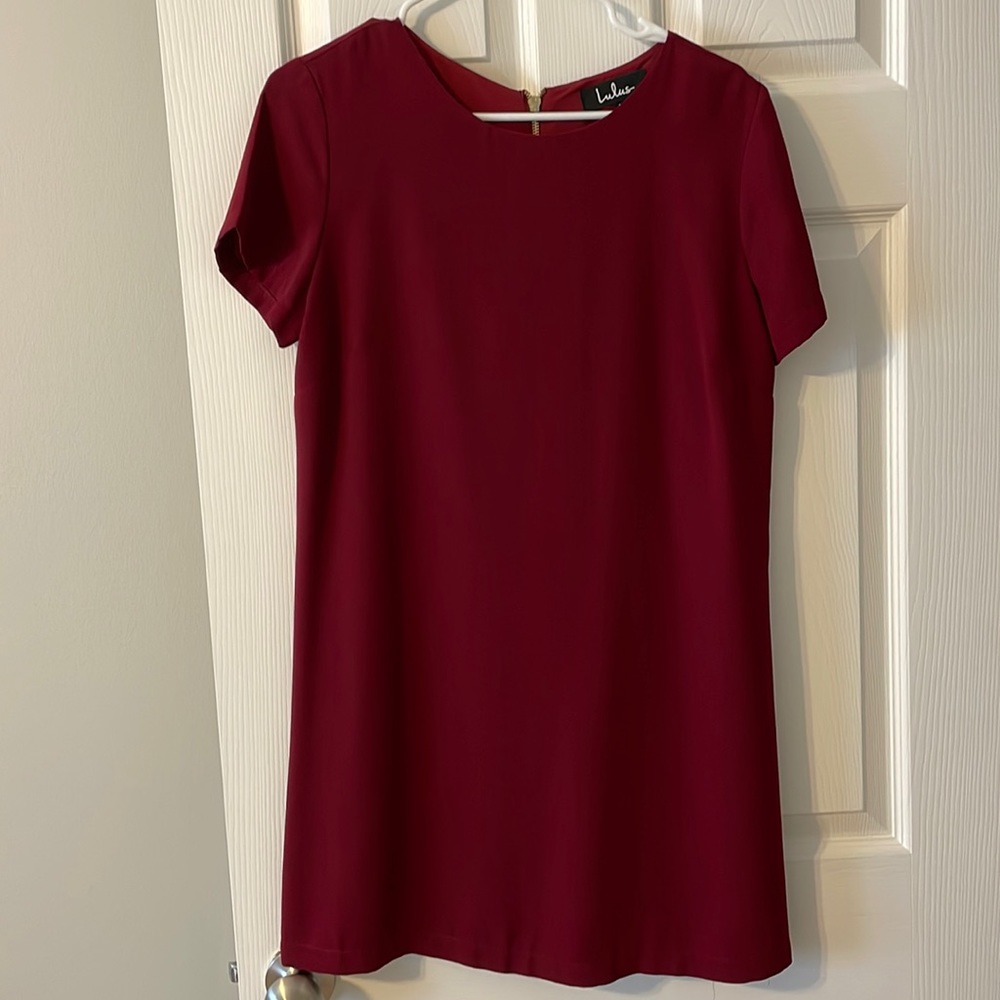 Lulus Red Short Sleeve Dress